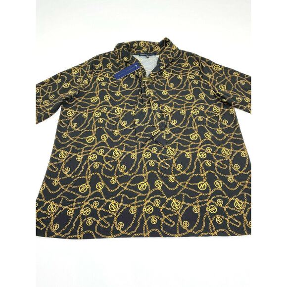 Adrienne Vittadini Women's Extra Large Top Black and Gold New With Tag - Picture 3 of 7